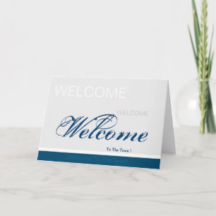 Carte Welcome to the Team Grey Blue Badge