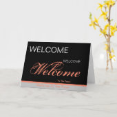 Carte Welcome to the Team Grey Blue Badge (Fleur jaune)
