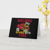 Carte Welding is like sewing with fire (Fleur jaune)