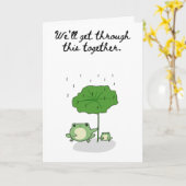 Carte We'll Get Through This Together Two Frogs Card (Fleur jaune)