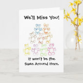 Carte "We'll Miss You" ou "Happy Graduation" (Fleur jaune)