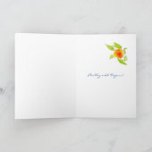 Carte Welsh 50th Birthday Card, Orange Pot Marigolds (Intérieur)