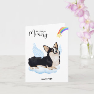 Carte Welsh Corgi Angel Chien Memorial Animaux de compag