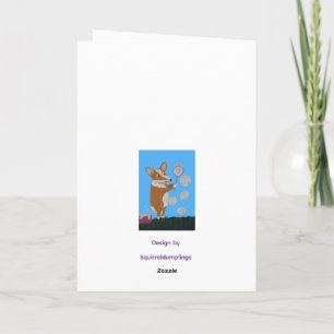Carte Welsh Corgi et Papillons Joyeuses Pâques