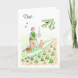 Carte Welsh Greeting Birthday Card for a Man : Gardening