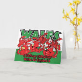 Carte Welsh Six Nation Rugby Champions, W 30-3 E (Fleur jaune)
