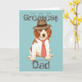 Carte Welsh Springer Spaniel Papa (Fleur jaune)