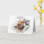 Carte Welsh Terrier (Fleur jaune)