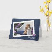 Carte Welsh Terrier Vous Manque (Fleur jaune)