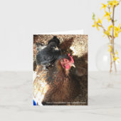 Carte WelSummer Hen avec Maran Chicks (Fleur jaune)