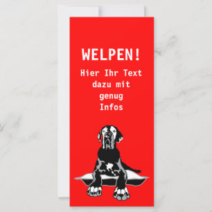Carte Werbekarte mit Doggenlogo