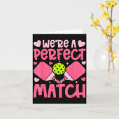 Carte We're A Match Ckleball Couple Paddle Hearts Valent (Fleur jaune)