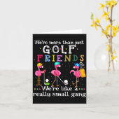 Carte We're More Than Just Golf Friends Shirt Flamingo  (Fleur jaune)