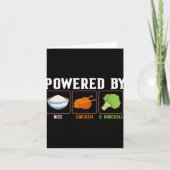 Carte Wered By Rice Chicken And Broccoli Funny New Year (Devant)