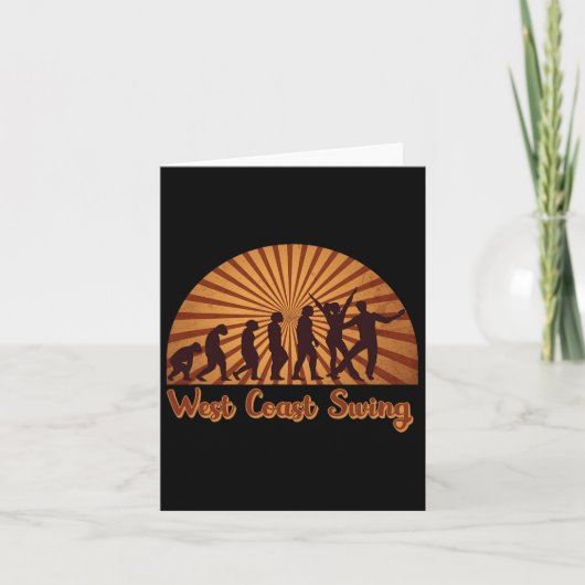 Carte West Coast Swing Dance Party Conception pour danse (Devant)