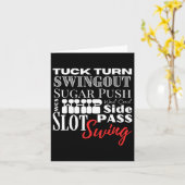 Carte West Coast Swing Dance Wc Dansances Termes Danseus (Fleur jaune)