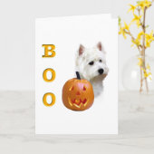 Carte West Highland White Terrier Boo (Fleur jaune)
