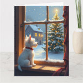 Carte West Highland White Terrier Christmas Morning View (Devant)