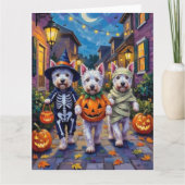 Carte West Highland White Terrier En Costumes Halloween (Devant)