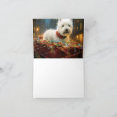 Carte West Highland White Terrier Festif de Noël (Intérieur)