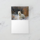 Carte West Highland White Terrier Laissons neiger Noël (Intérieur)