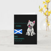 Carte West Highland White Terrier Origin Funny Westie Do (Fleur jaune)