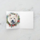 Carte West Highland White Terrier Wire de Noël (Intérieur)