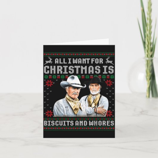 Carte Western Biscuits And S Christmas Quote Retro  (Devant)