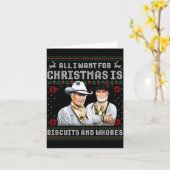 Carte Western Biscuits And S Christmas Quote Retro  (Fleur jaune)