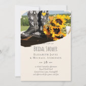 Carte Western Boots tournesol Mariage rustique (Devant)