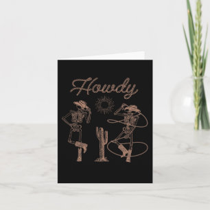 Carte Western Cowboy Skeleton Danser Howt Halloween
