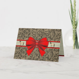 Carte Western Faux en cuir à outils Imprimer Noël