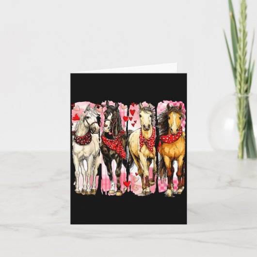 Carte Western Horse Valentine Funny Western Valentines D (Devant)