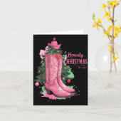 Carte Western , Howdy Christmas And Tree, Nk Cowboy Boot (Fleur jaune)