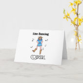 Carte Western "Line Dancing Cowgirl" (Fleur jaune)