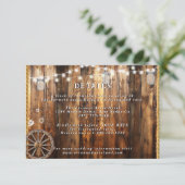 Carte Western Rope Wagon Wheel Mason Jar Lights Détails (Debout devant)