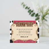 Carte Western Thank You (Debout devant)