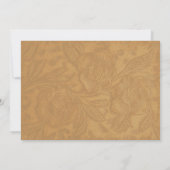 Carte Western Tooled Cream Terracotta Meal Wedding RSVP (Dos)