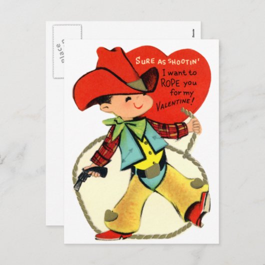 Carte Western Valentine (Devant / Derrière)