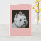 Carte Westie (Fleur jaune)