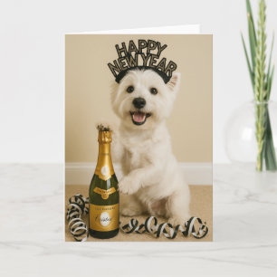 Carte Westie Bonne Année
