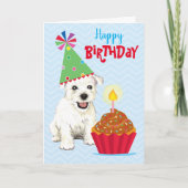 Carte Westie Cupcake (Devant)
