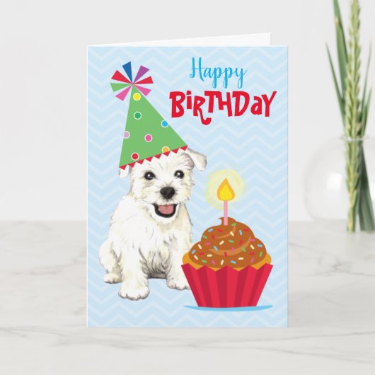 Carte Westie Cupcake (Devant)