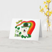 Carte Westie de la Saint Patrick (Fleur jaune)