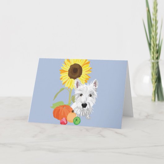 Carte Westie en automne (Devant)