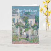 Carte Westie en garde (Fleur jaune)