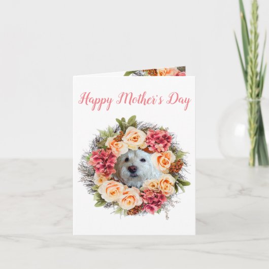 Carte Westie Floral Mother's Day Greeting Card (Devant)