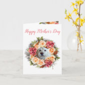 Carte Westie Floral Mother's Day Greeting Card (Fleur jaune)