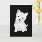 Carte Westie Head (Fleur jaune)