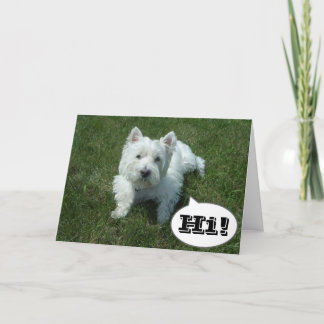 Carte Westie in the Grass Photo Greeting Card
